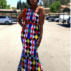 Long fishtail ndebele dress Long fishtail ndebele dress