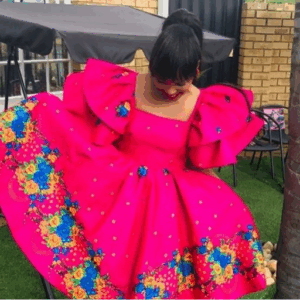 Pink Tsonga Dress by Sleek Afrik