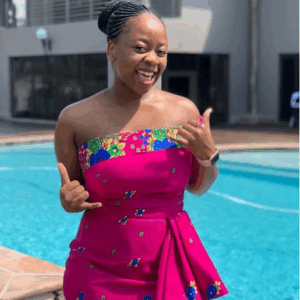 Pink drop Shoulder Tsonga Traditional Dress