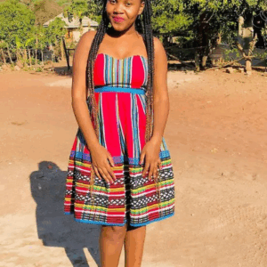 Strapless Embroidered Venda Dress Strapless Embroidered Venda Dress