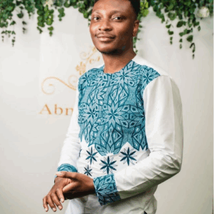 Turquoise Shweshwe Mens Shirt