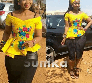 Tsonga Yellow Top on etsy