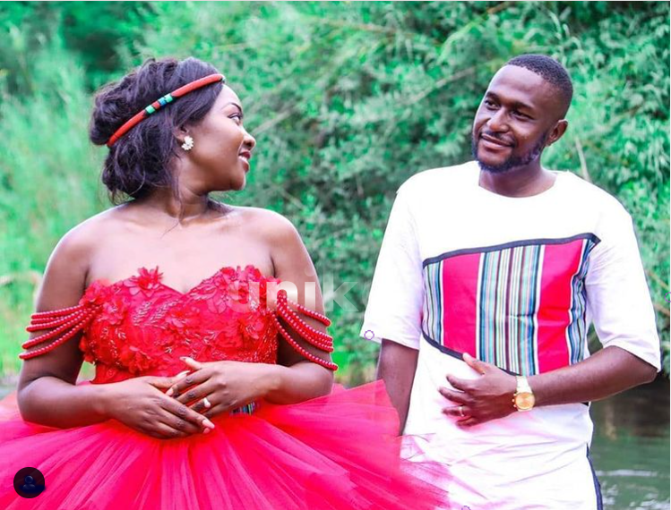 Beautiful Red Beaded Venda Dress with Matching Shirt