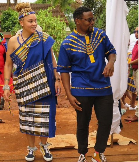 Blue and Yellow Venda Attire for couples 2022