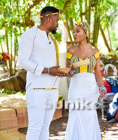 Lovely Traditional Wedding Attire Venda Couple