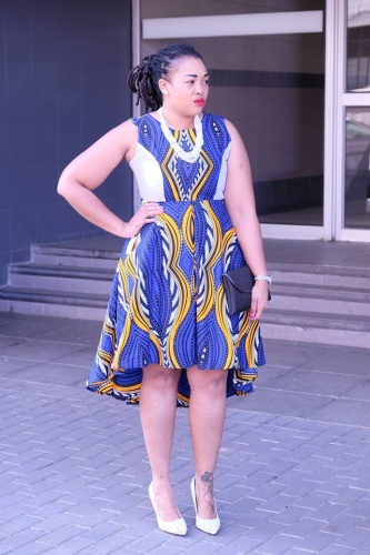 Plus Size African Print Dress by Bow Africa