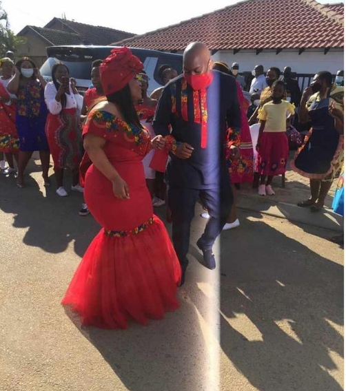 Red Tsonga Wedding Dress