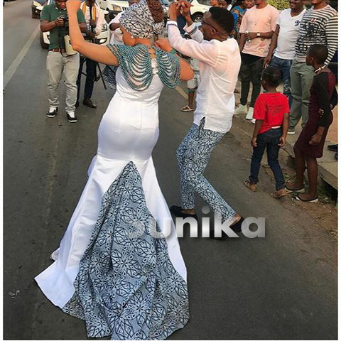 Shweshwe Matching Traditional Wedding Attire for couples