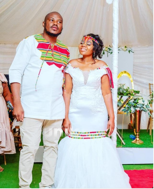 Venda Attire for Couples Red and White