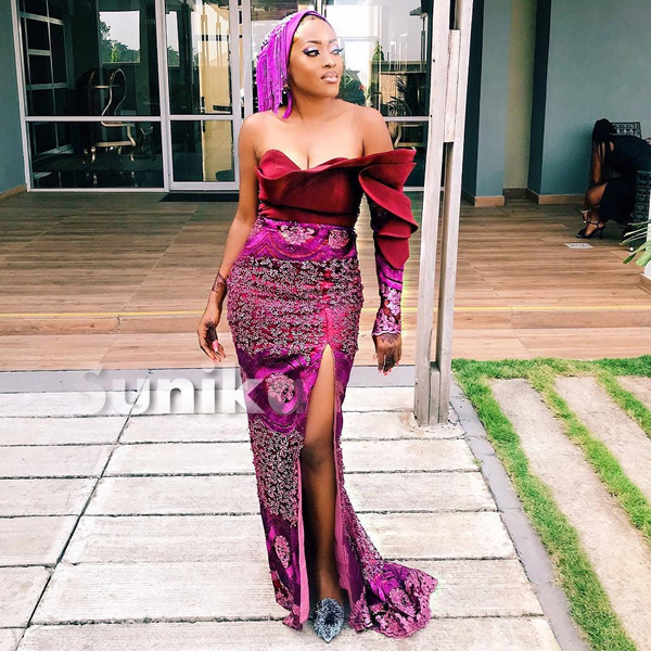 Burgundy and Purple Aso Ebi