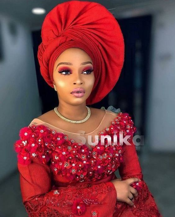 Aso ebi burgundy best sale