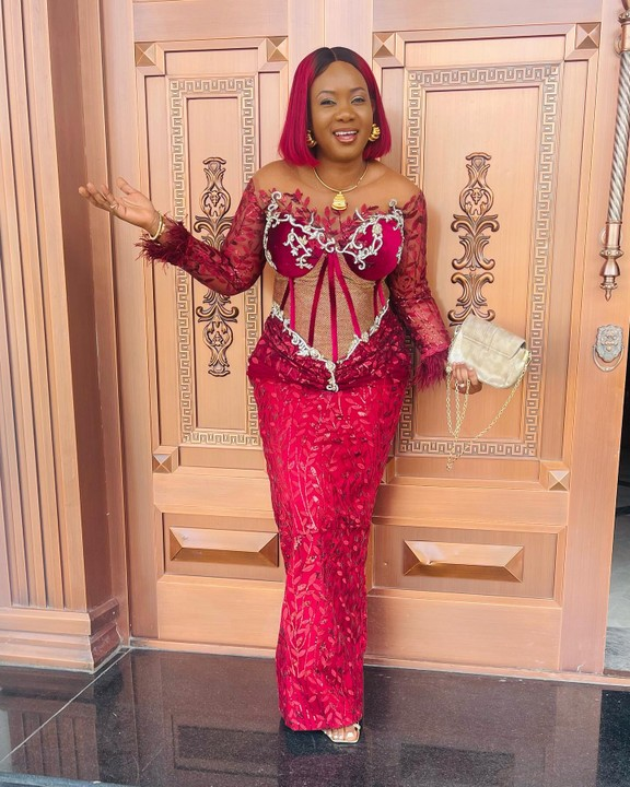 Magenta Color Aso Ebi