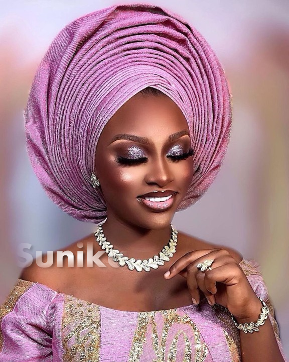 Metalic Pink Gele