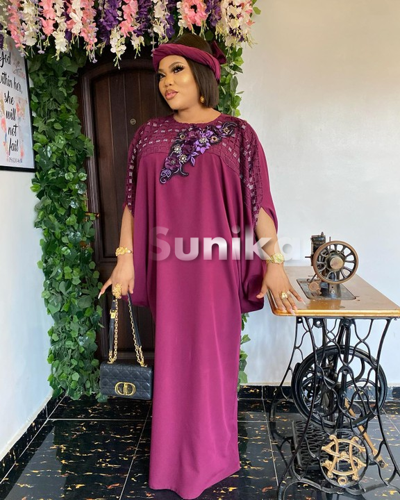 Wide Purple Plus Size Dress