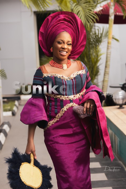 Burgundy Gele