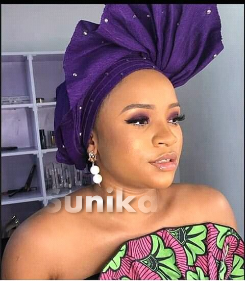 Fancy Purple Gele