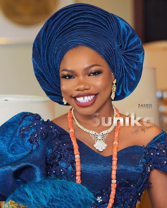 Metalic Blue Aso Ebi