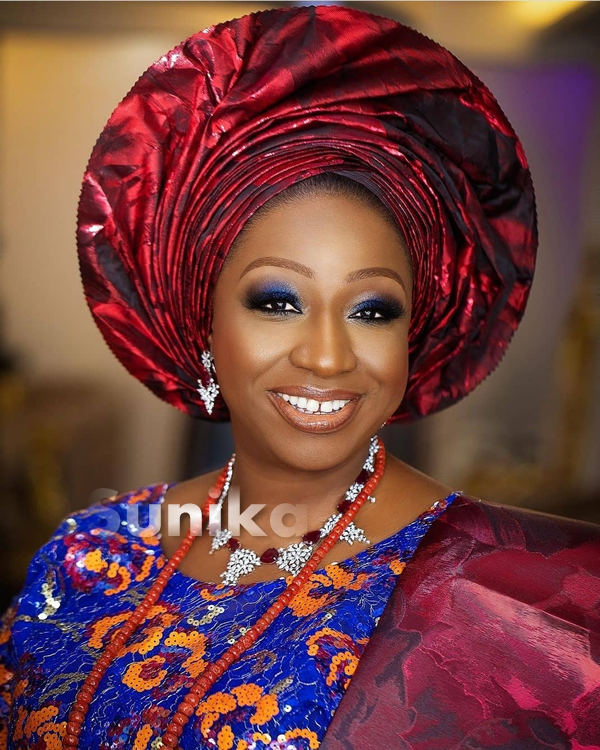 Metalic Maroon Gele