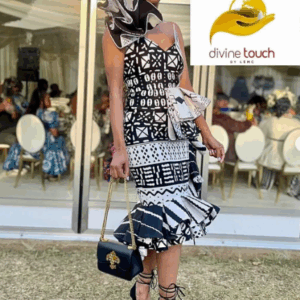 Beautiful Black and White Designer Traditional Dress by Divine Touch Designers