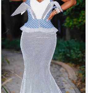 Shweshwe Mesh Dress By Antherline Couture Shweshwe Mesh Dress By Antherline Couture