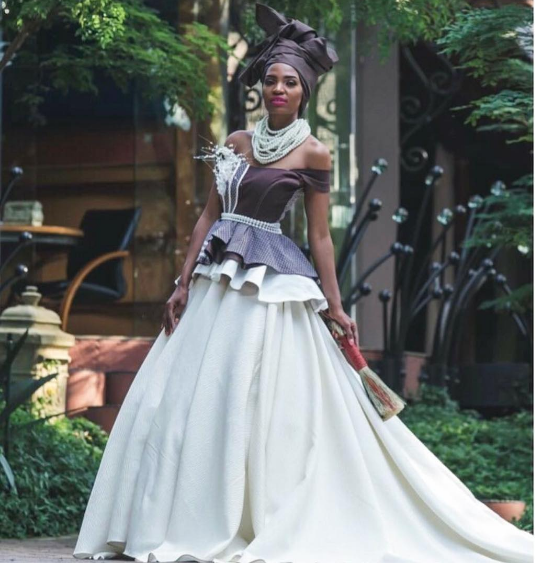 Antherline Shweshwe Wedding Dress