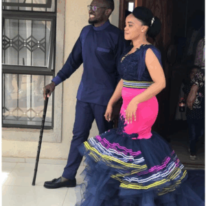 Pedi Traditional Attire for couple By Kalahari Fashions