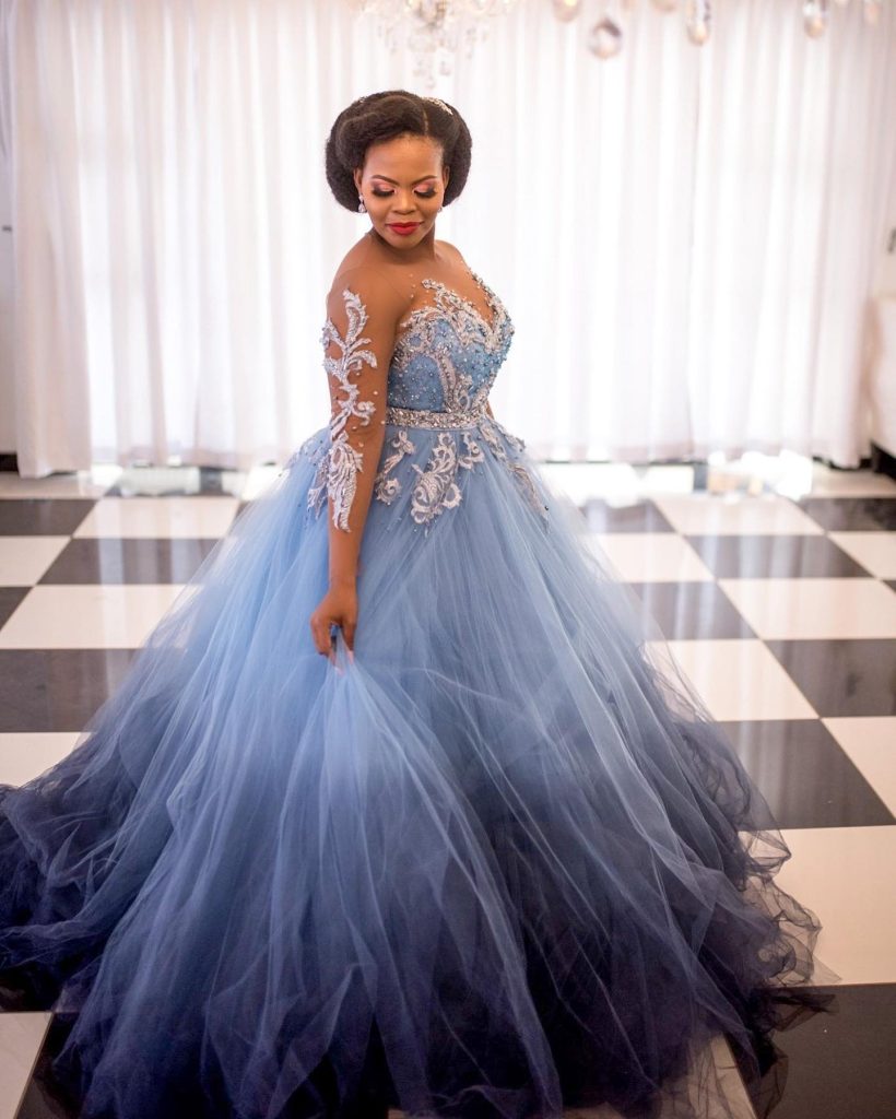 Blue Wedding Dress by Orapeleng Modutle
