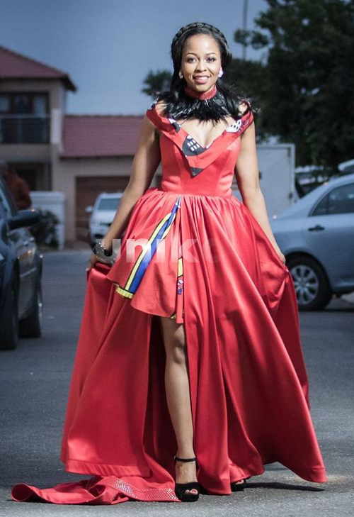 Swazi Traditional Attire Red Dress