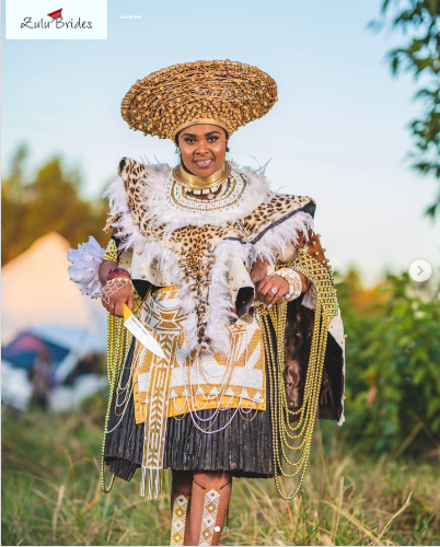 Black and Gold Zulu Makoti Dress By Zulu Brides