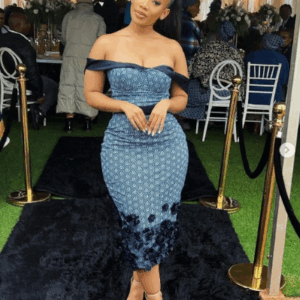 Shop Doja Drop Shoulder Shweshwe Dress Shop Doja Drop Shoulder Shweshwe Dress