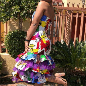 Beautiful African Print Dress by Kalahari Fashions