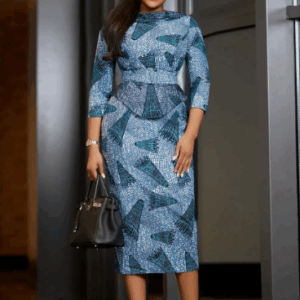 Formal African Print Dress