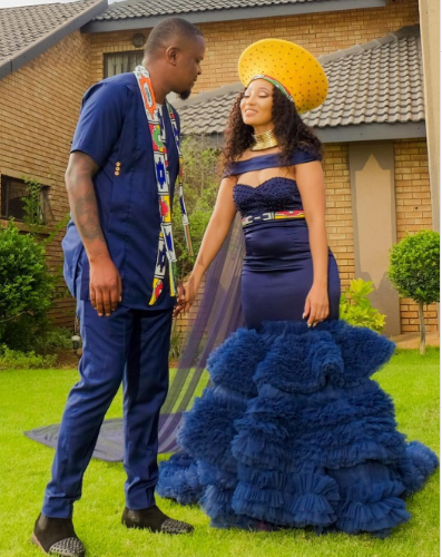 Ndebele Wedding Attire for_Couple By Kalahari Fashions