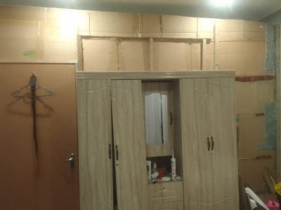 Reinforcing the wall using wardrobe