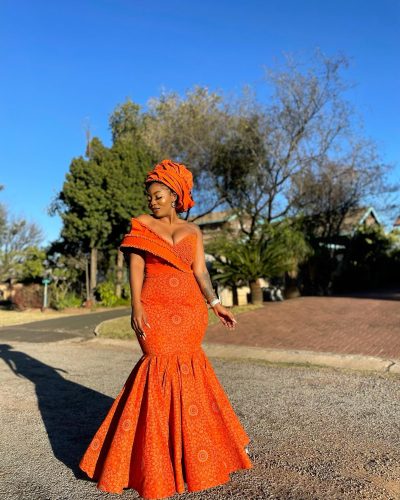 Long Shweshwe Dress for Makoti By Styles By Tumi