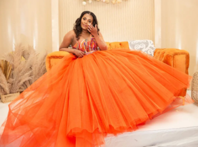 Orange Wedding Dress By Khathini