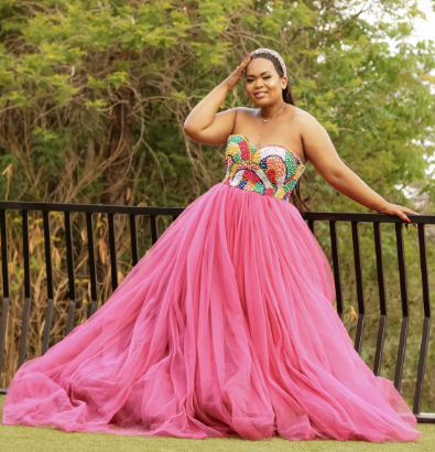 Pink Traditional Wedding Dress By Bayanda Khathini