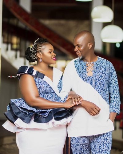 Shweshwe Attire for Couple By Styles By Tumi