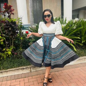 Stylish A Line Xhosa Dress By Styles By Tumi