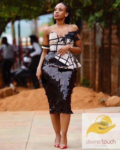 Stylish Shweshwe Dress By Divine Touch By LEMC