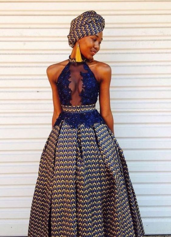 Beautiful Shweshwe Design with Lace