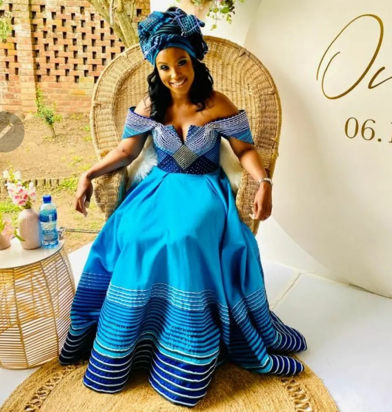 Traditional Xhosa Dress for Makoti By Asanda Madyibi